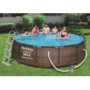 Bestway Steel Pro Max Pool Rattan-Optik