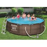 Bestway Steel Pro Max Pool Rattan-Optik