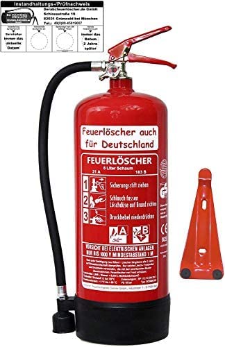 Firexo Feuerlöscher (6 Liter) - Pulverlöscher für Haushalt, Küche