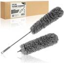 com-four® 1x Staubwedel mit Teleskopstiel und Ersatzkopf