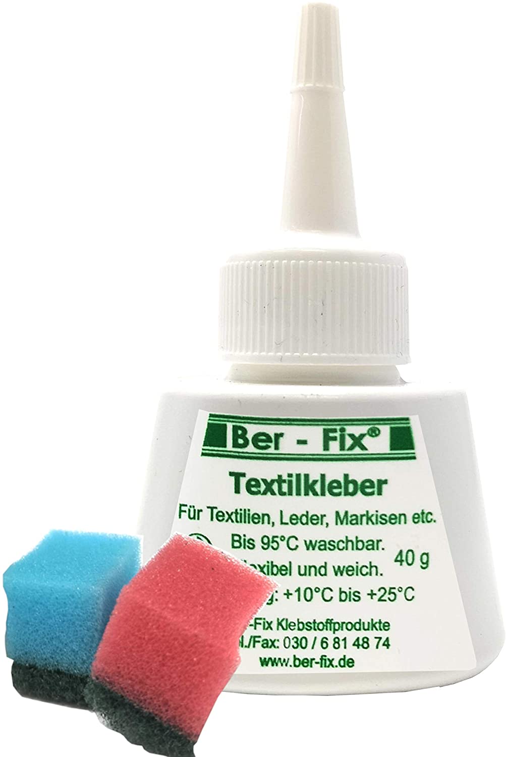 Ber-Fix 5X 40g Colla Per Tessuti E Pelle Morbida - Elastica, Trasparente E Resistente Al Calore - 6