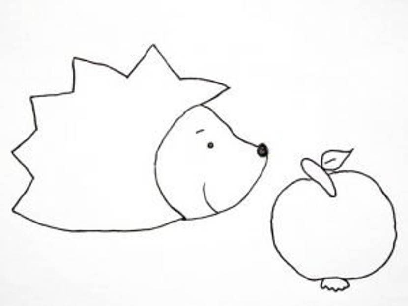 Apfel und Igel