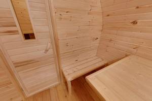 Outdoor Sauna mit Abachi-Holz