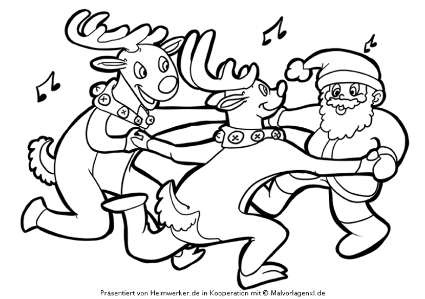 ausmalbild-weihnachten-rentiere