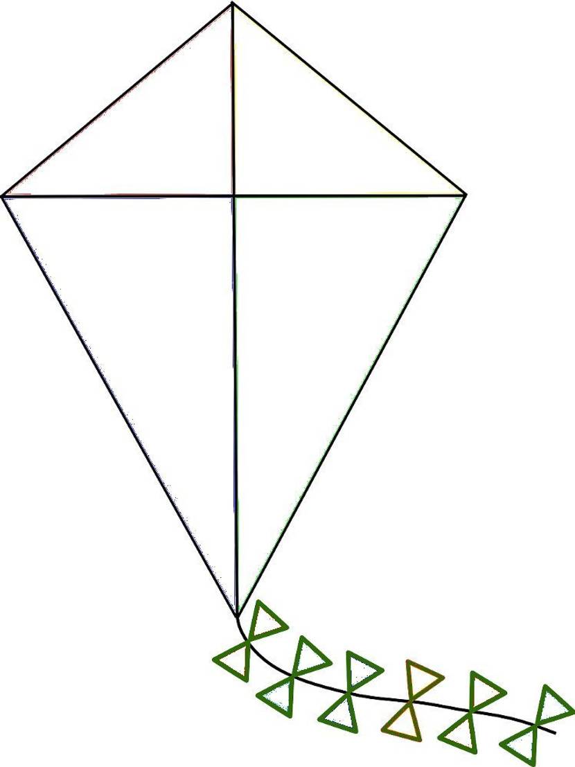 Schwarz Weiße Papierdrachen Vorlage