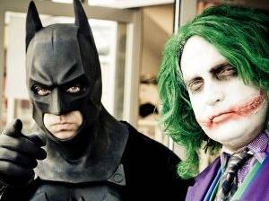batman-joker in kostümen