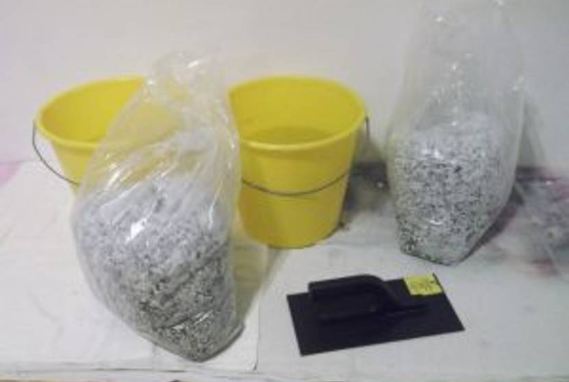 Materialbedarf zum Baumwollputz anbringen