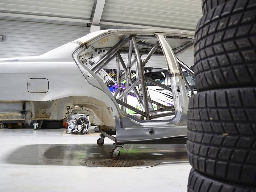Garage mit Auto