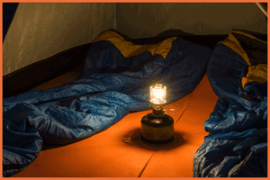 Campinglampe mit Gas