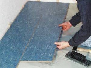 Click-Linoleum - weitere Reihen legen