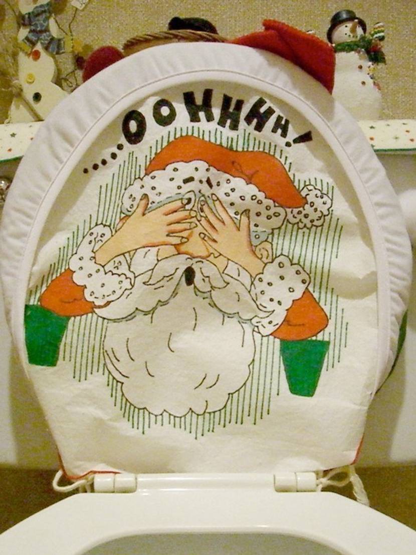 Weihnachtsmotiv für Toilettendeckel