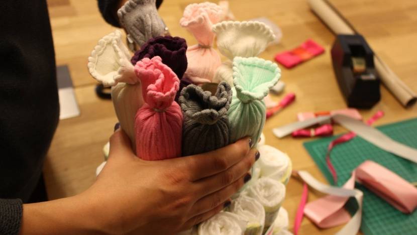 Windelsocken anordnen