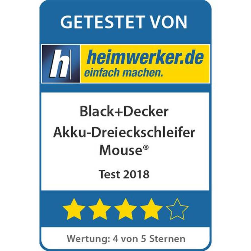 Testbericht Black+Decker 18V Akku-Dreieckschleifer Mouse®