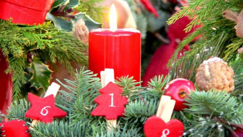 Adventskranz als Adventskalender