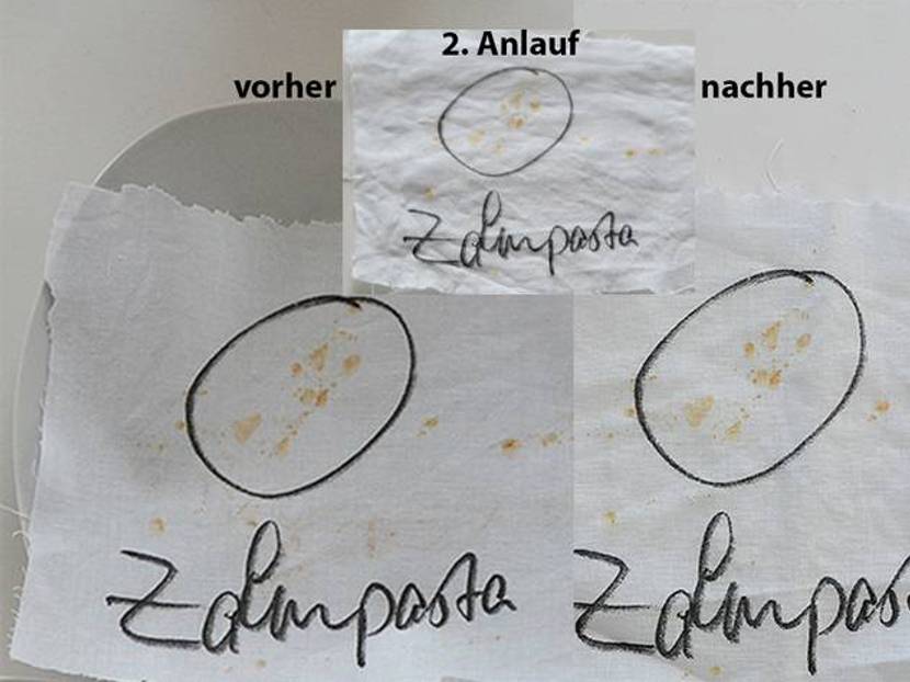 Auch nach der zweiten Behandlung ist es nicht viel besser.