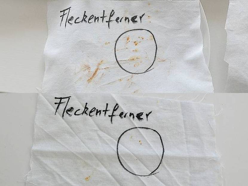 Hier sind die meisten Flecken schon weg, aber nicht alle.