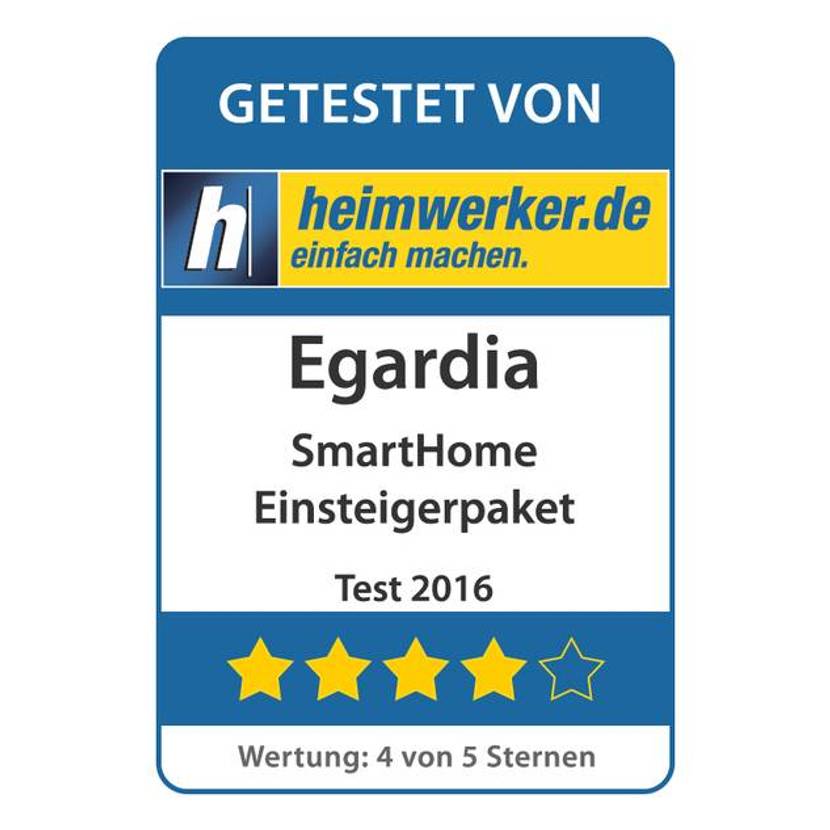 Egardia SmartHome Einsteigerpaket Testsiegel heimwerker.de