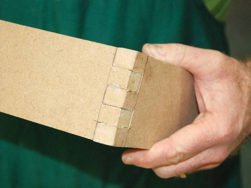 Holzverbindung Zinkung: Verbundene Werkstücke