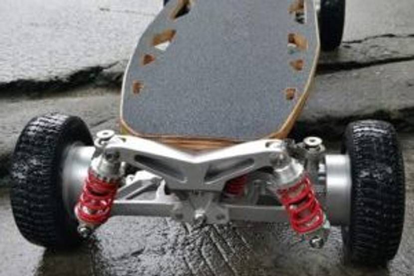 elektro-mountainboard mit stossdaempfern