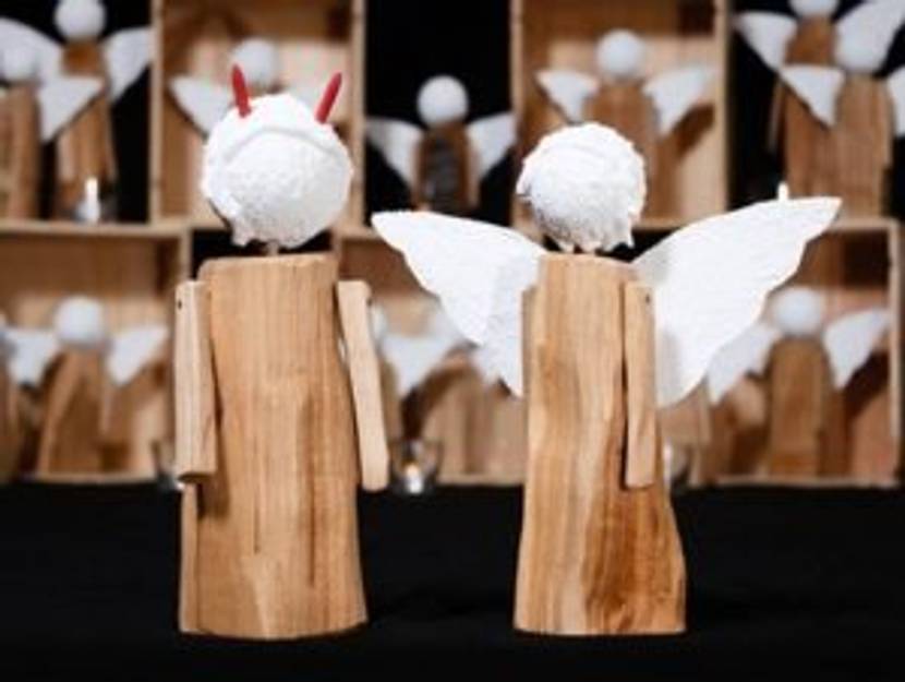 Engel aus Holz basteln
