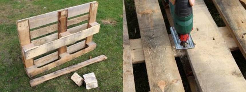 Gartenbank aus Europaletten selber bauen Anleitung in 5 Schritten