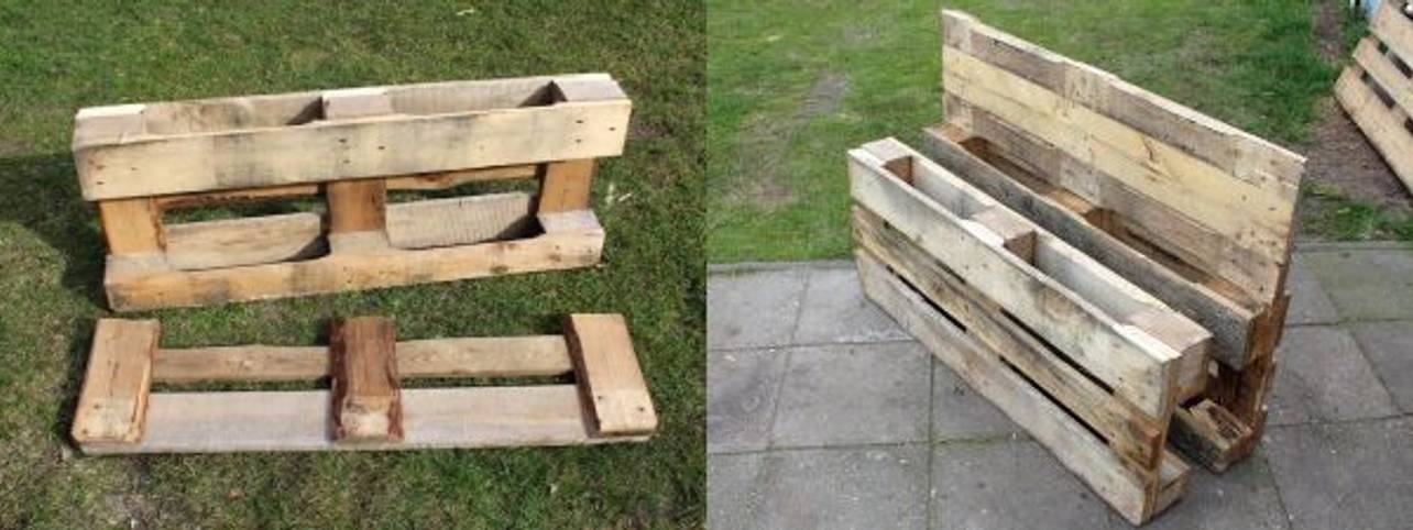 Gartenbank aus Europaletten selber bauen Anleitung in 5 Schritten