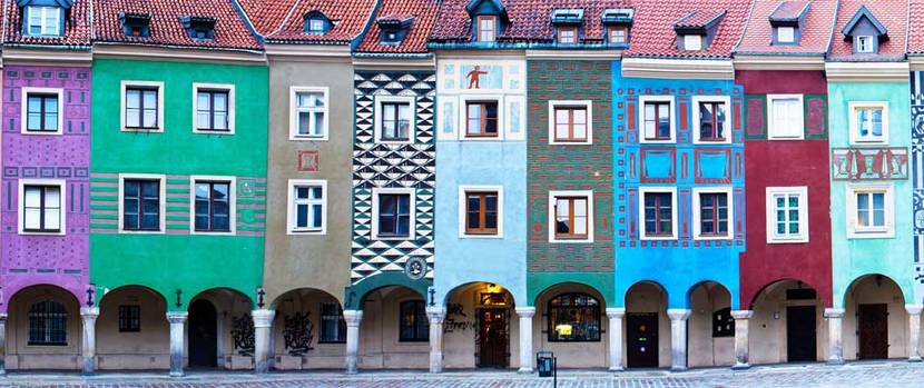 fröhliche Fassadengestaltung in Polen