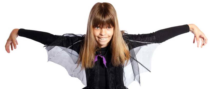 beliebtes Kostüm für ein Batgirl oder eine Fledermaus