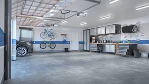 grosse aufgeraeumte garage