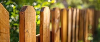 nahaufnahme eines gartenzauns aus holz