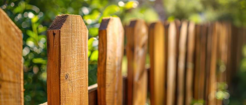 nahaufnahme eines gartenzauns aus holz
