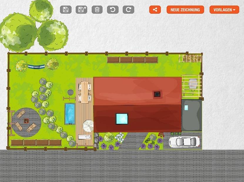 ausgeführte online gartenplanung