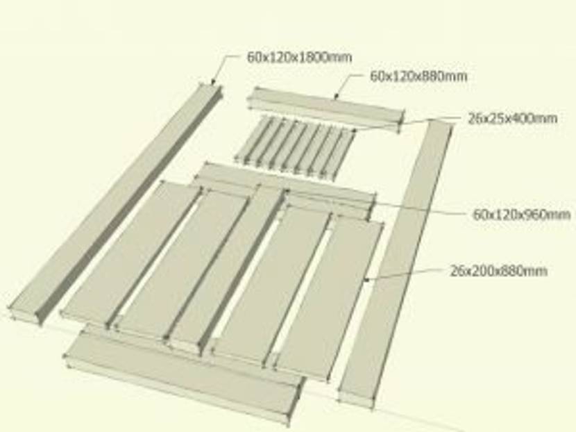 gartentor-bauen-Material mit Maßen