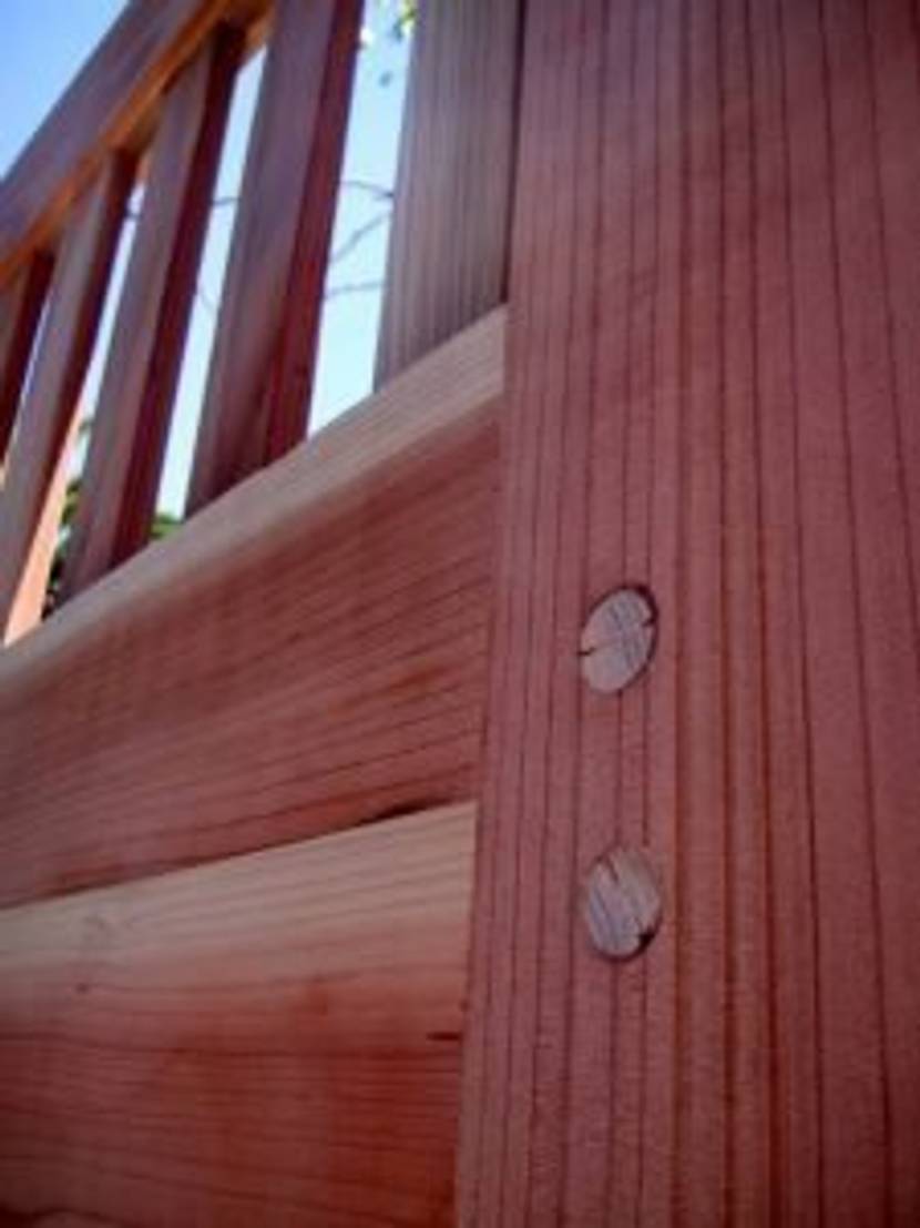 gartentor-bauen-holzdübel