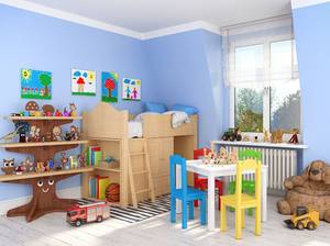Kinderzimmer, Spielsachen, Spielzeug, Junge, Kind