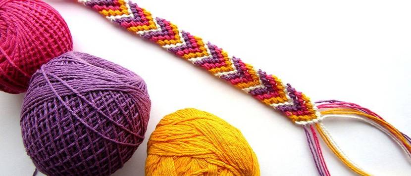 armband knuepfen mit garn