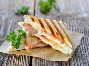 Getoastetes und im Kontaktgrill gepresstes italienisches Panini