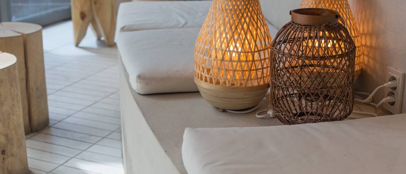 lampen mit rattan