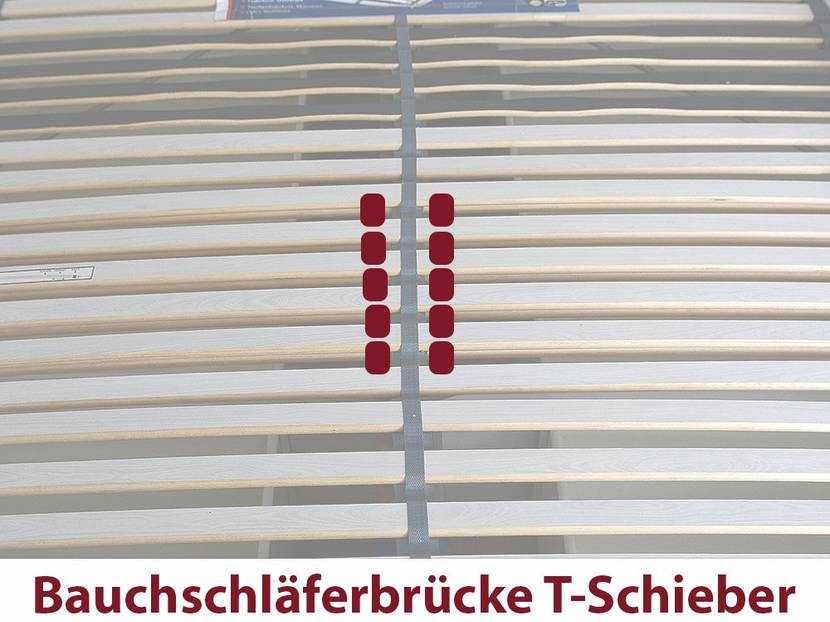 Genau entgegengesetzt die T-Schieber für Bauchschläfer.