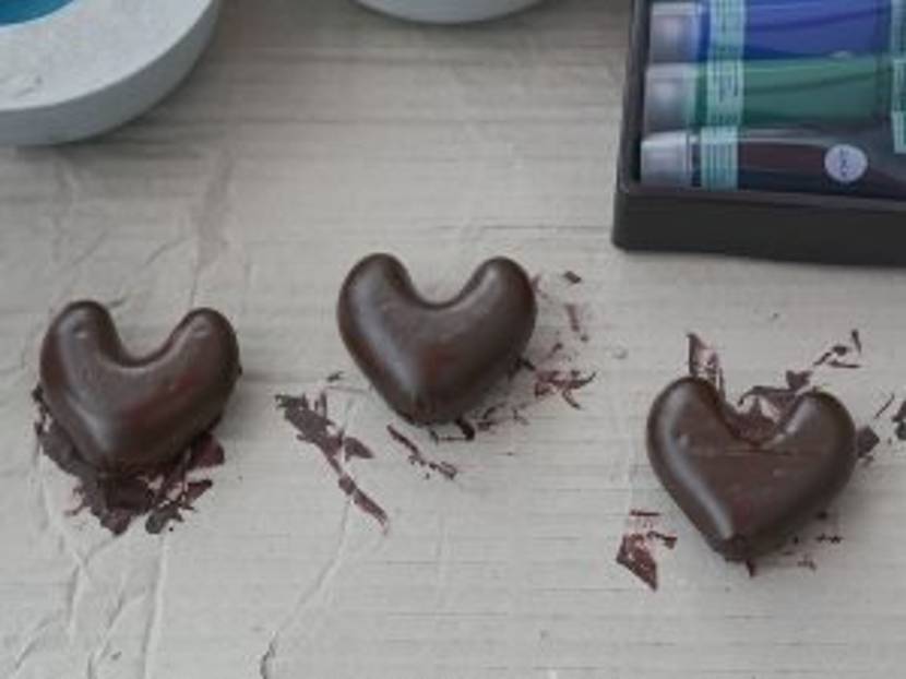 herzen wie lebkuchen anmalen