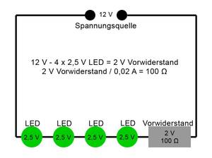 LED widerstand berechnen