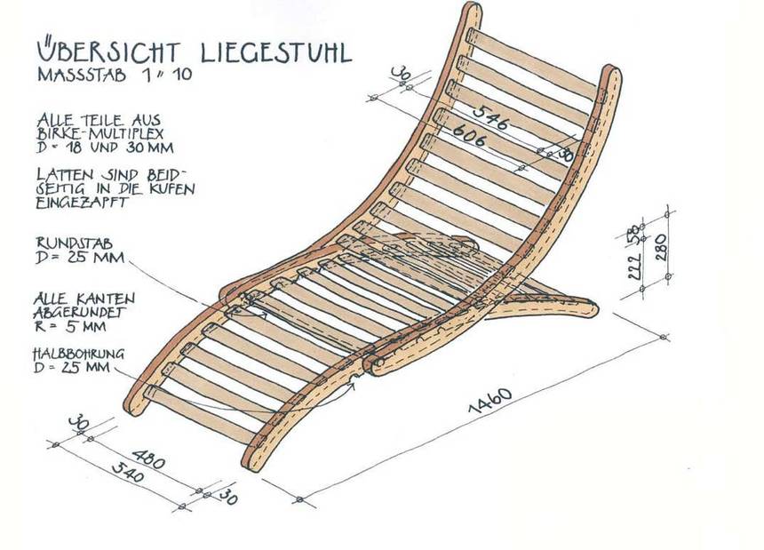 Gartenliege selber bauen Einfache Bauanleitung in 5 Schritten