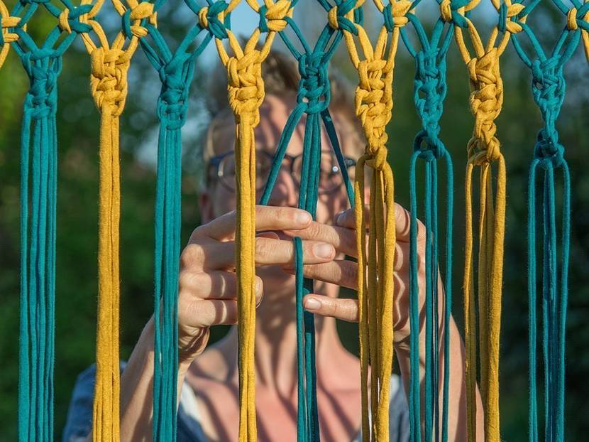 Wirbel knoten für den Insektenschutz-Vorhang