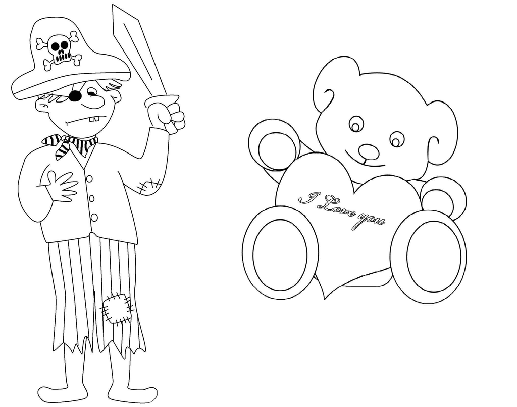 malvorlage-pirat-und-teddy