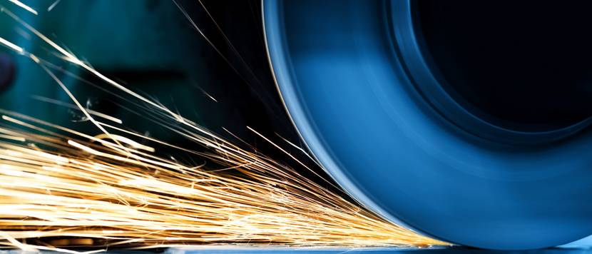 funkenschlag einer metallkreissaege
