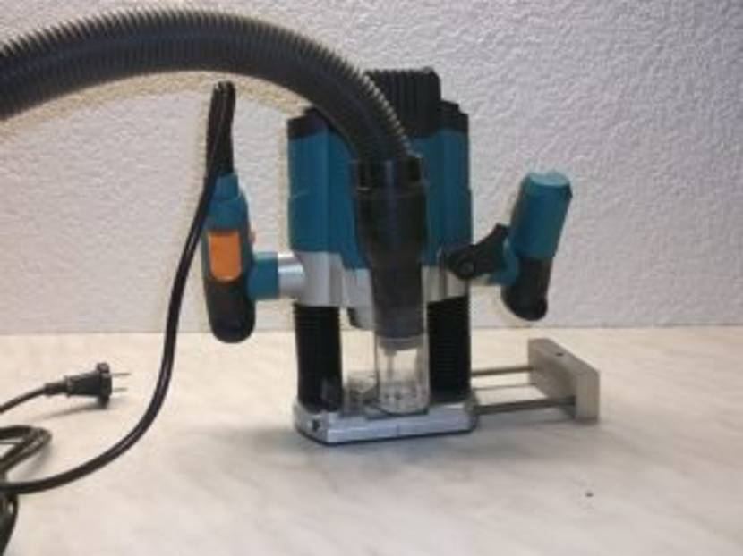 Oberfräse Späneabsaugung Test