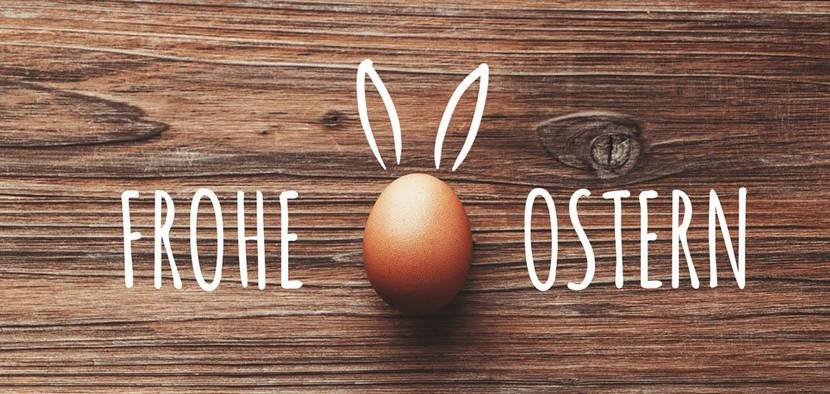 Frohe Ostern – das O ist ein Ei