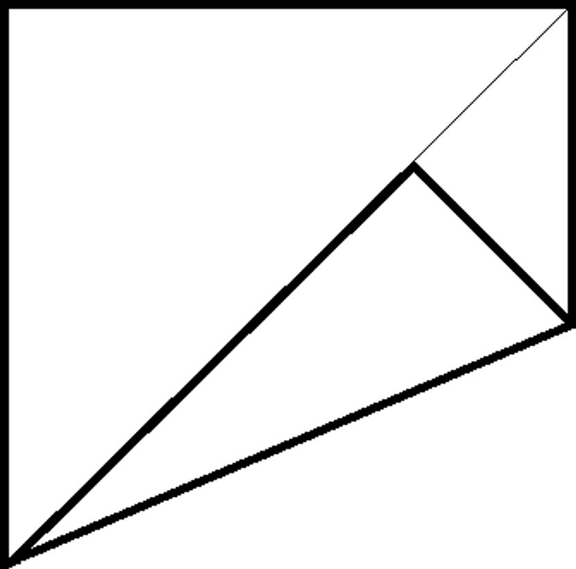 Ecke zur Diagonalen falten