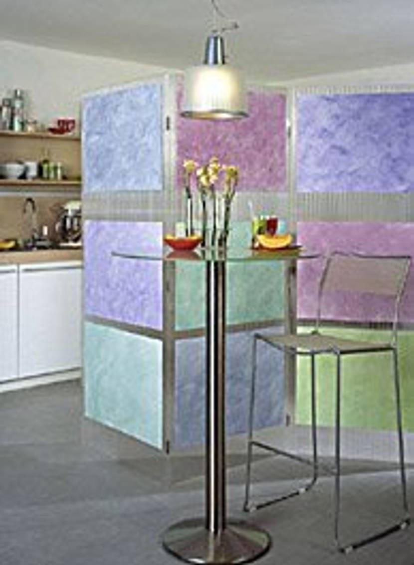farbiger Raumtrenner selbstgebaut