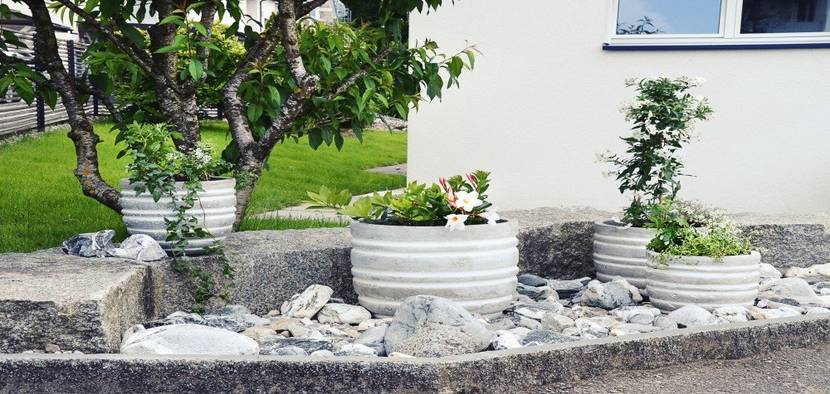 Pflanzenkübel aus Beton